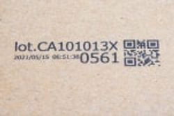 Imagen de impresión en caja de cartón.