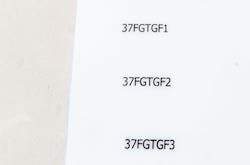 Imagen de impresión en caja de cartón.